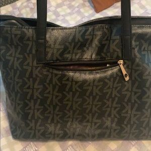 Black and brown tote bag